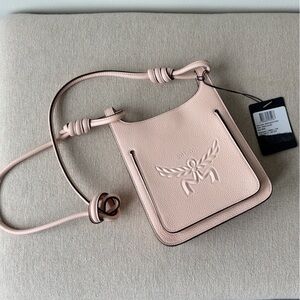 NWT! MCM Mini Hummel Crossbody Bag Pale Pink
